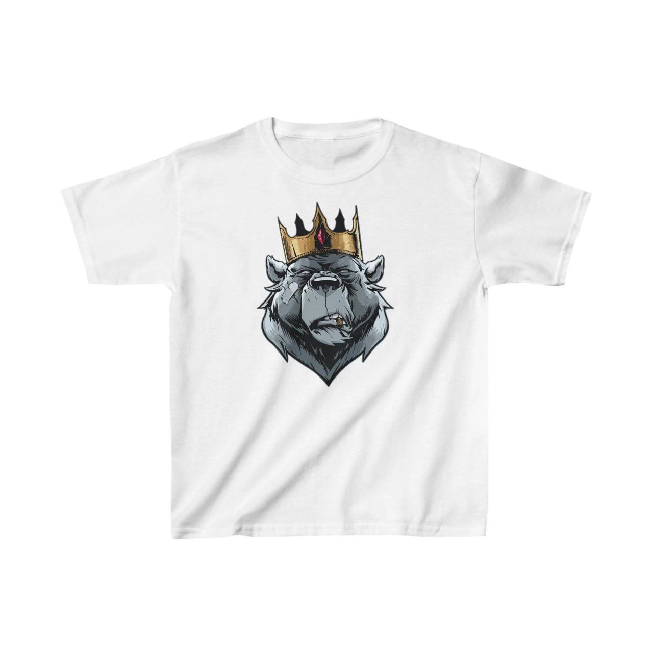 Unisex Çocuk Baskılı T-Shirt – Beyaz