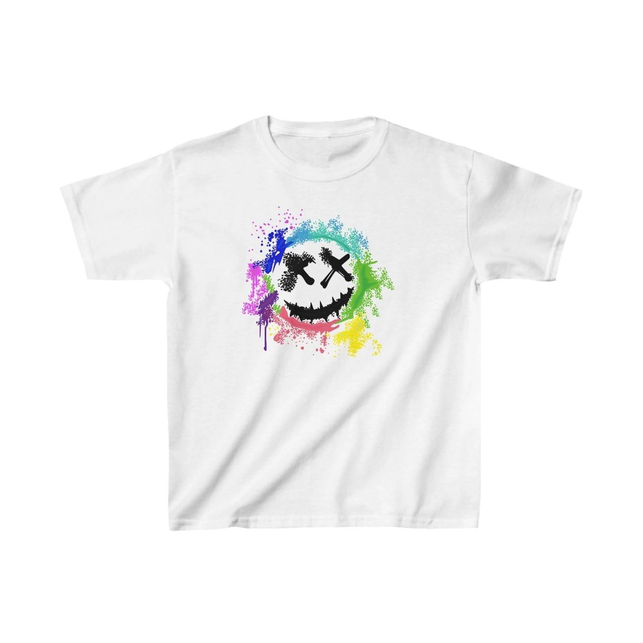 Unisex Çocuk Baskılı T-Shirt – Beyaz