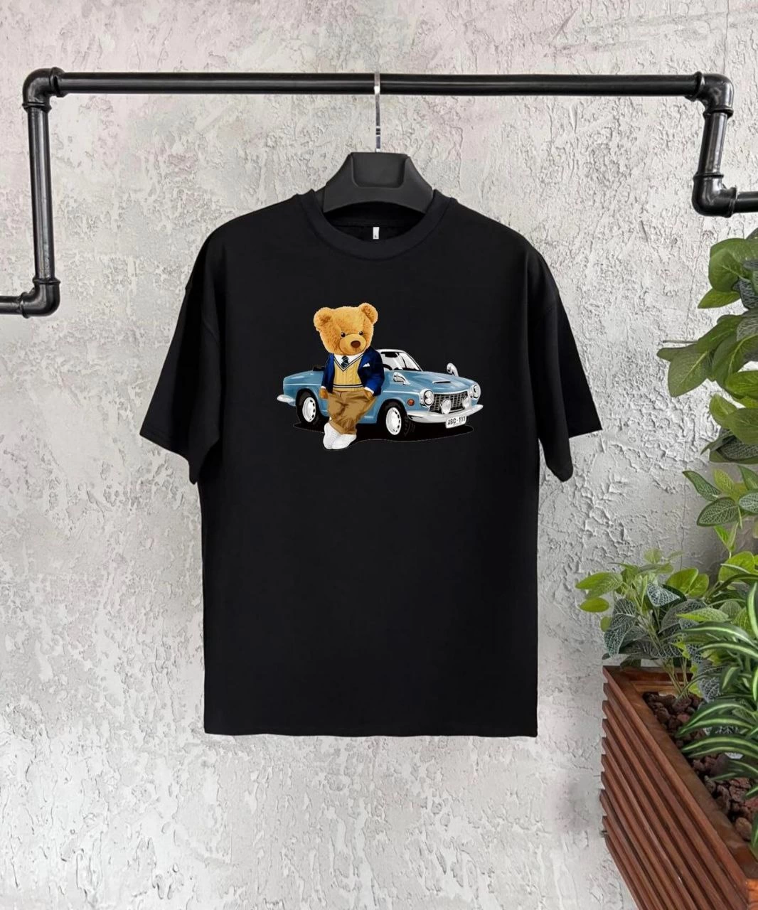 Unisex Çocuk Baskılı T-Shirt – Siyah
