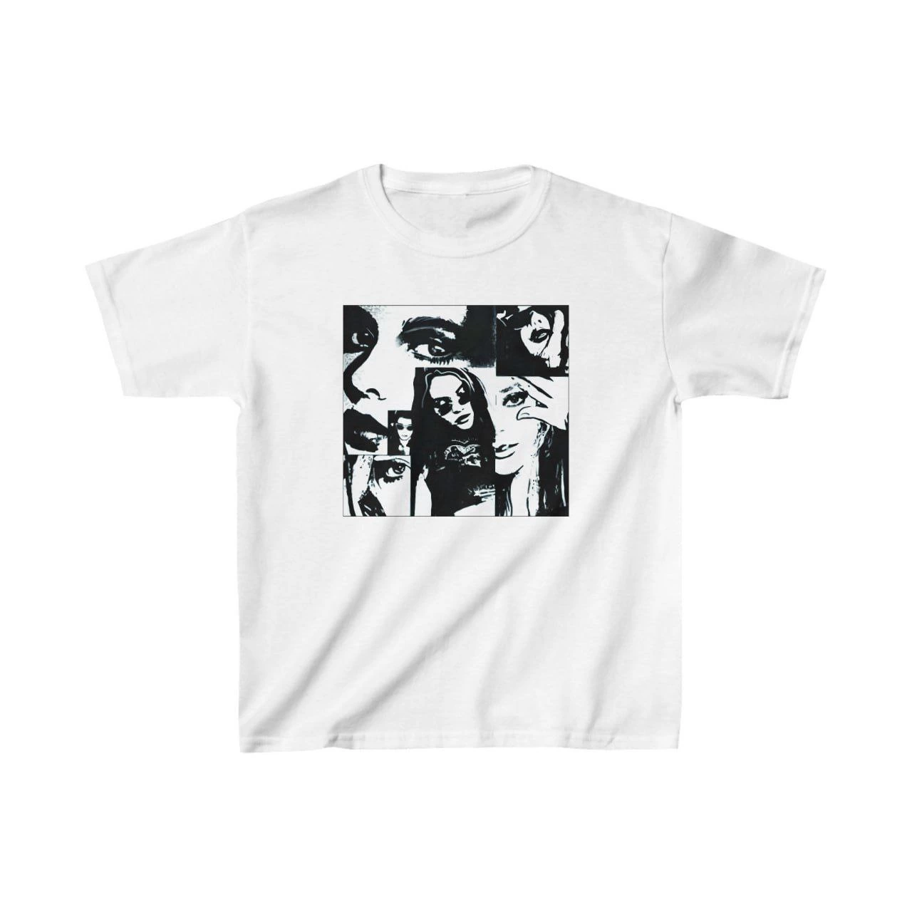Unisex Çocuk Baskılı T-Shirt – Beyaz