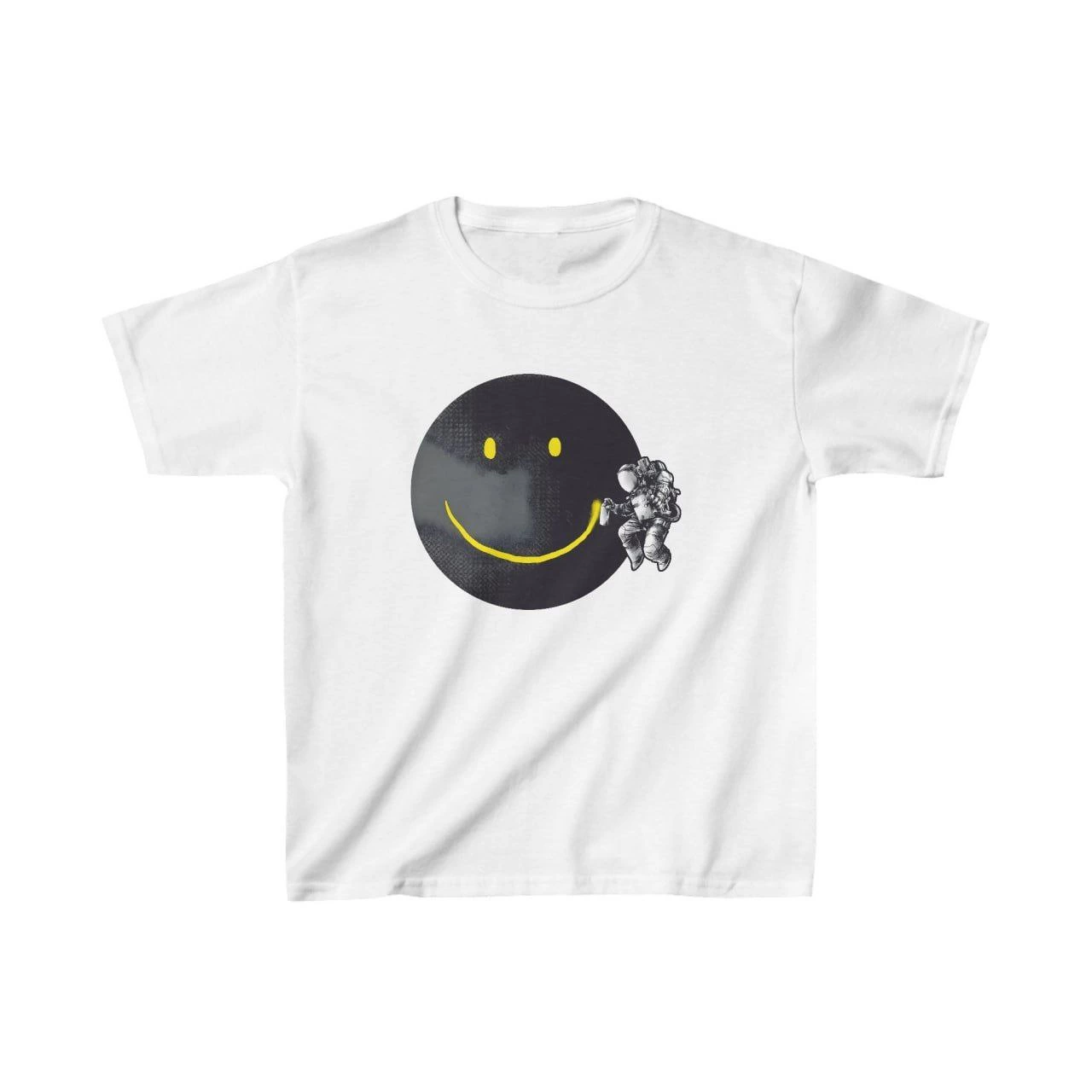 Unisex Çocuk Baskılı T-Shirt – Beyaz
