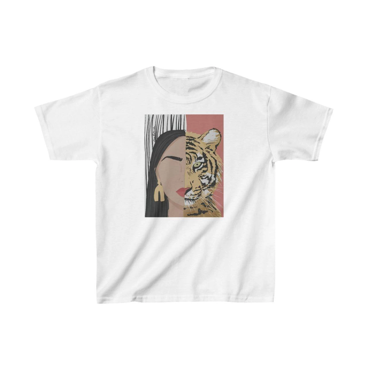 Unisex Çocuk Baskılı T-Shirt – Beyaz