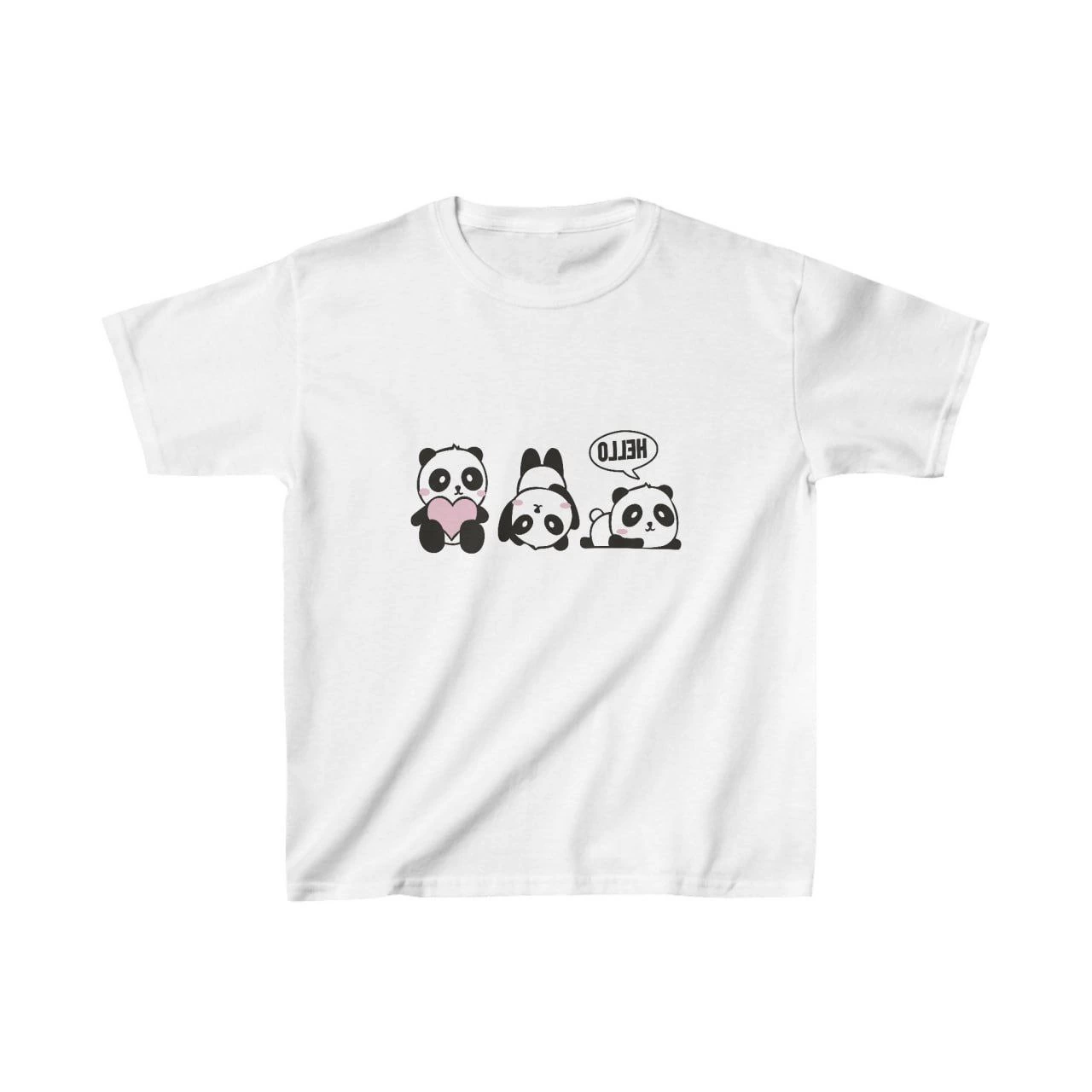Unisex Çocuk Baskılı T-Shirt – Beyaz