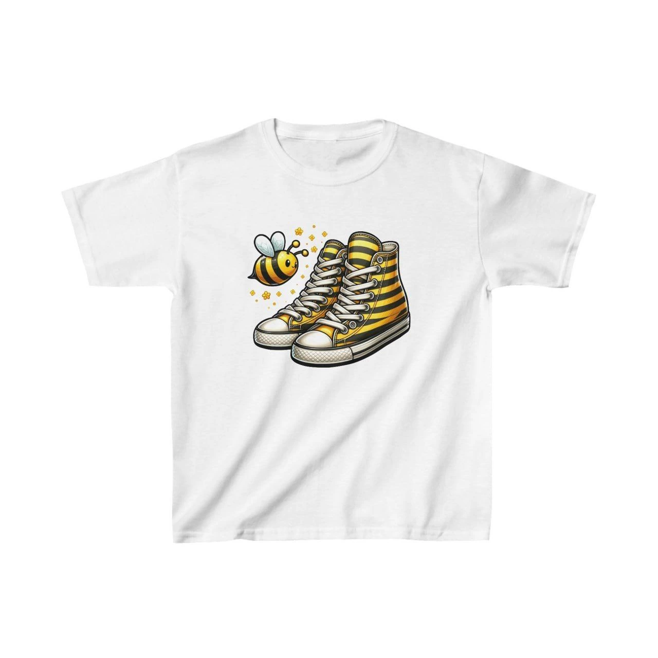 Unisex Çocuk Baskılı T-Shirt – Beyaz