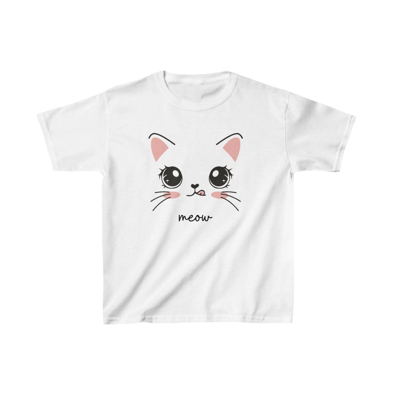 Unisex Çocuk Baskılı T-Shirt – Beyaz