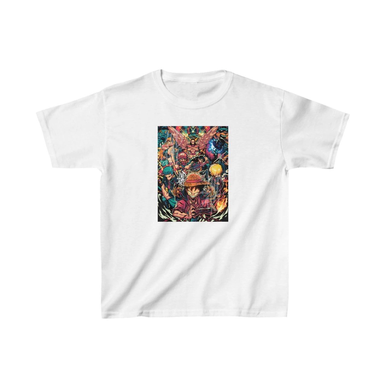 Unisex Çocuk Baskılı T-Shirt – Beyaz