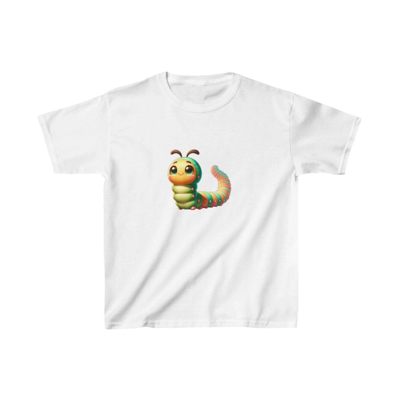 Unisex Çocuk Baskılı T-Shirt – Beyaz