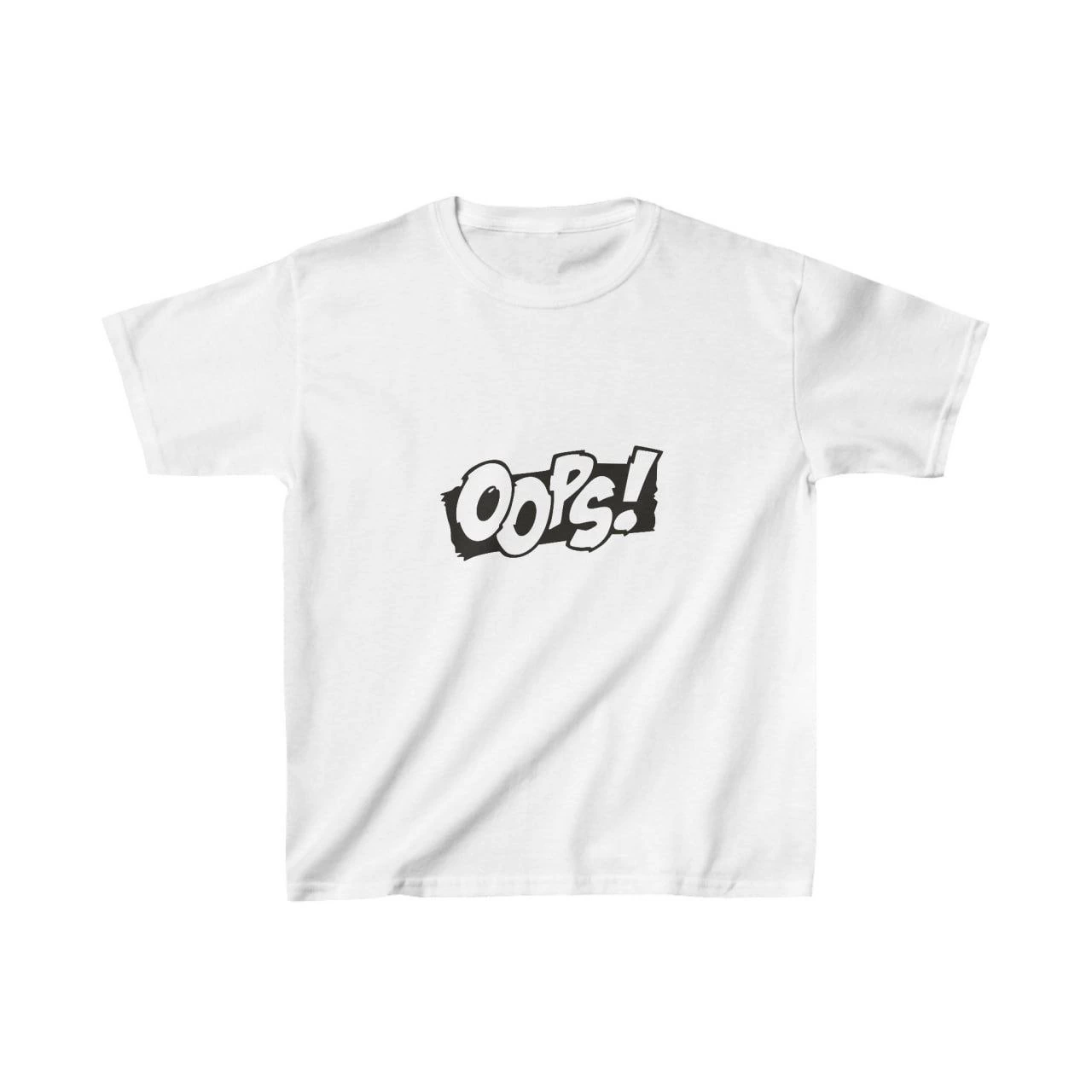 Unisex Çocuk Baskılı T-Shirt – Beyaz