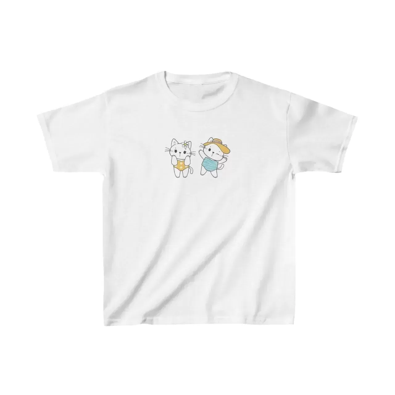 Unisex Çocuk Baskılı T-Shirt – Beyaz