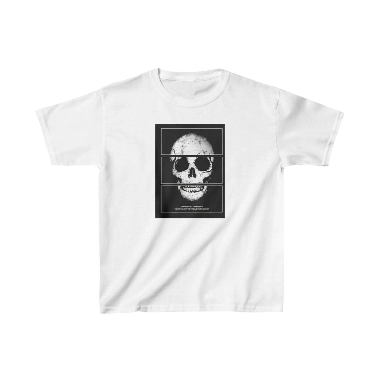 Unisex Çocuk Baskılı T-Shirt – Beyaz