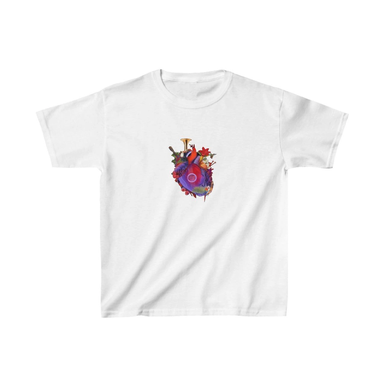 Unisex Çocuk Baskılı T-Shirt – Beyaz