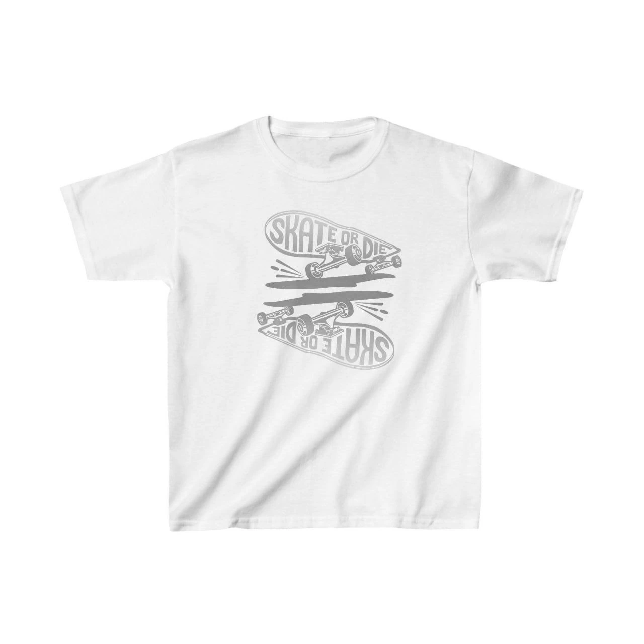 Unisex Çocuk Baskılı T-Shirt – Beyaz