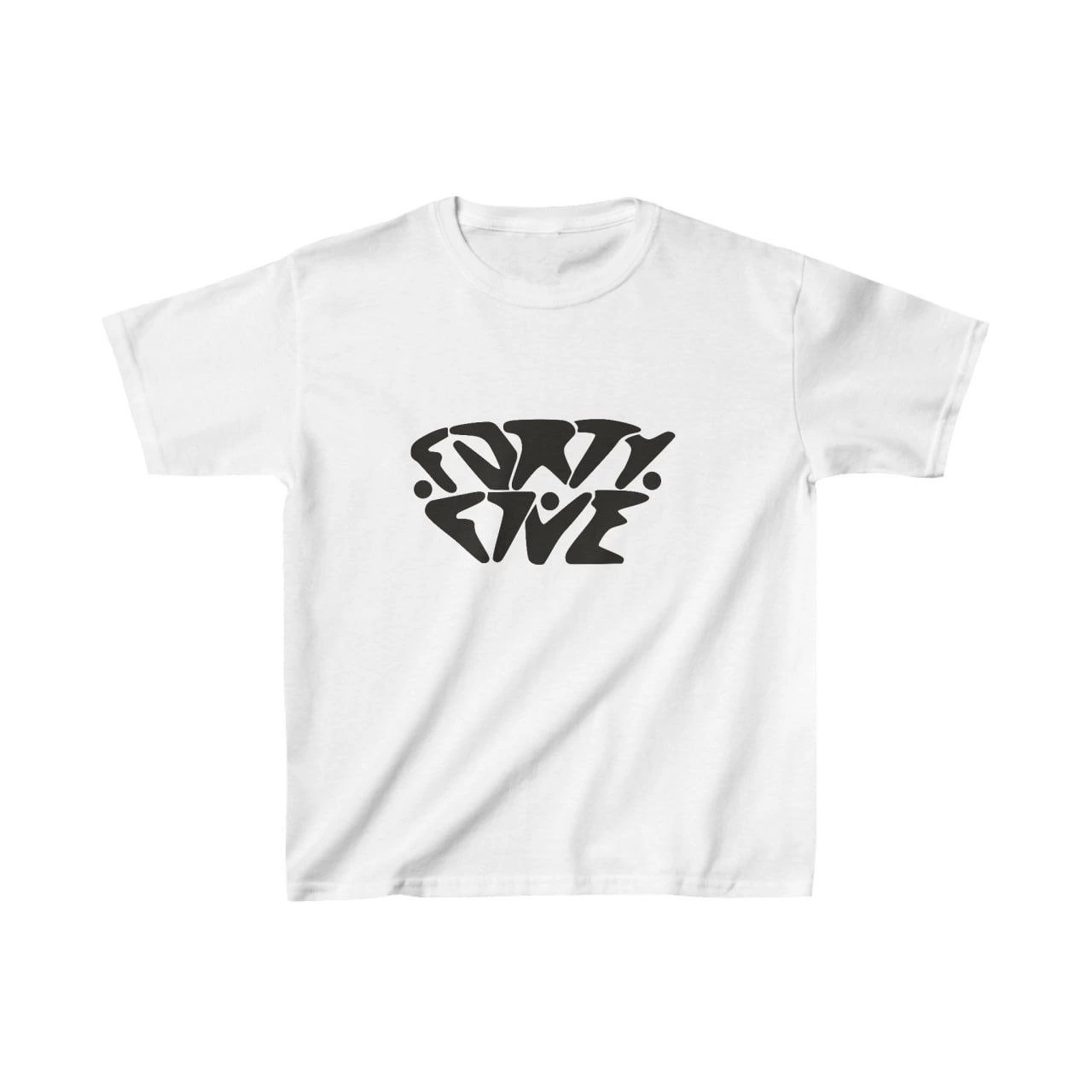 Unisex Çocuk Baskılı T-Shirt – Beyaz
