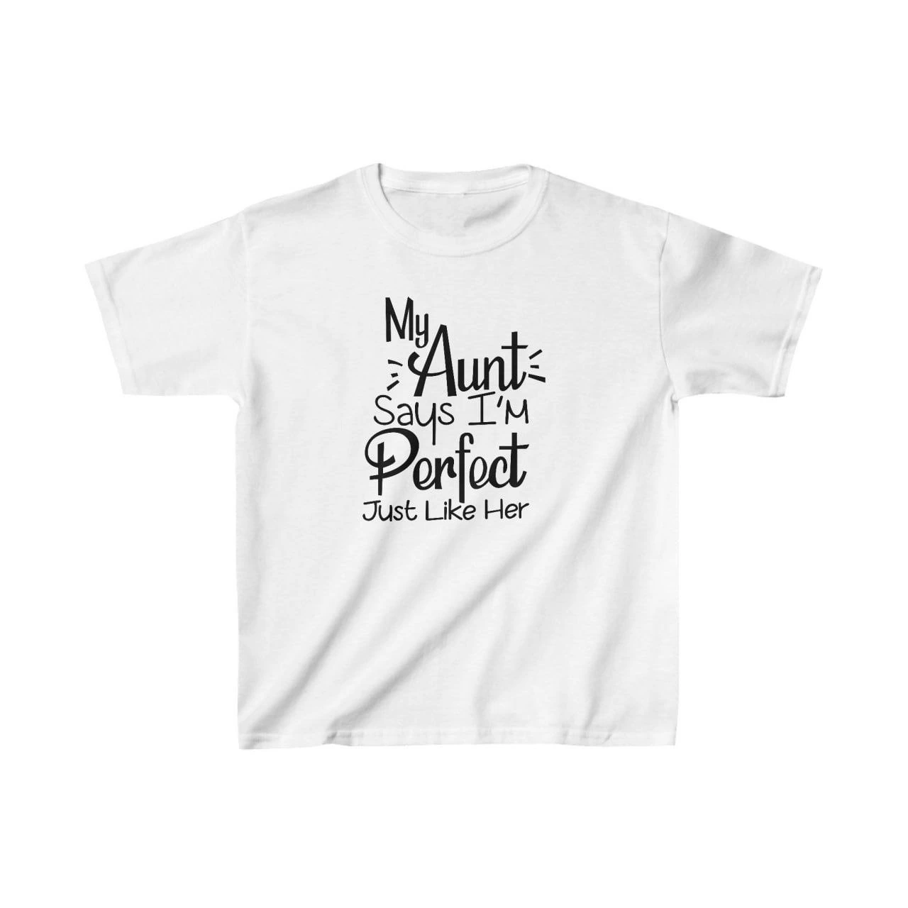 Unisex Çocuk Baskılı T-Shirt – Beyaz