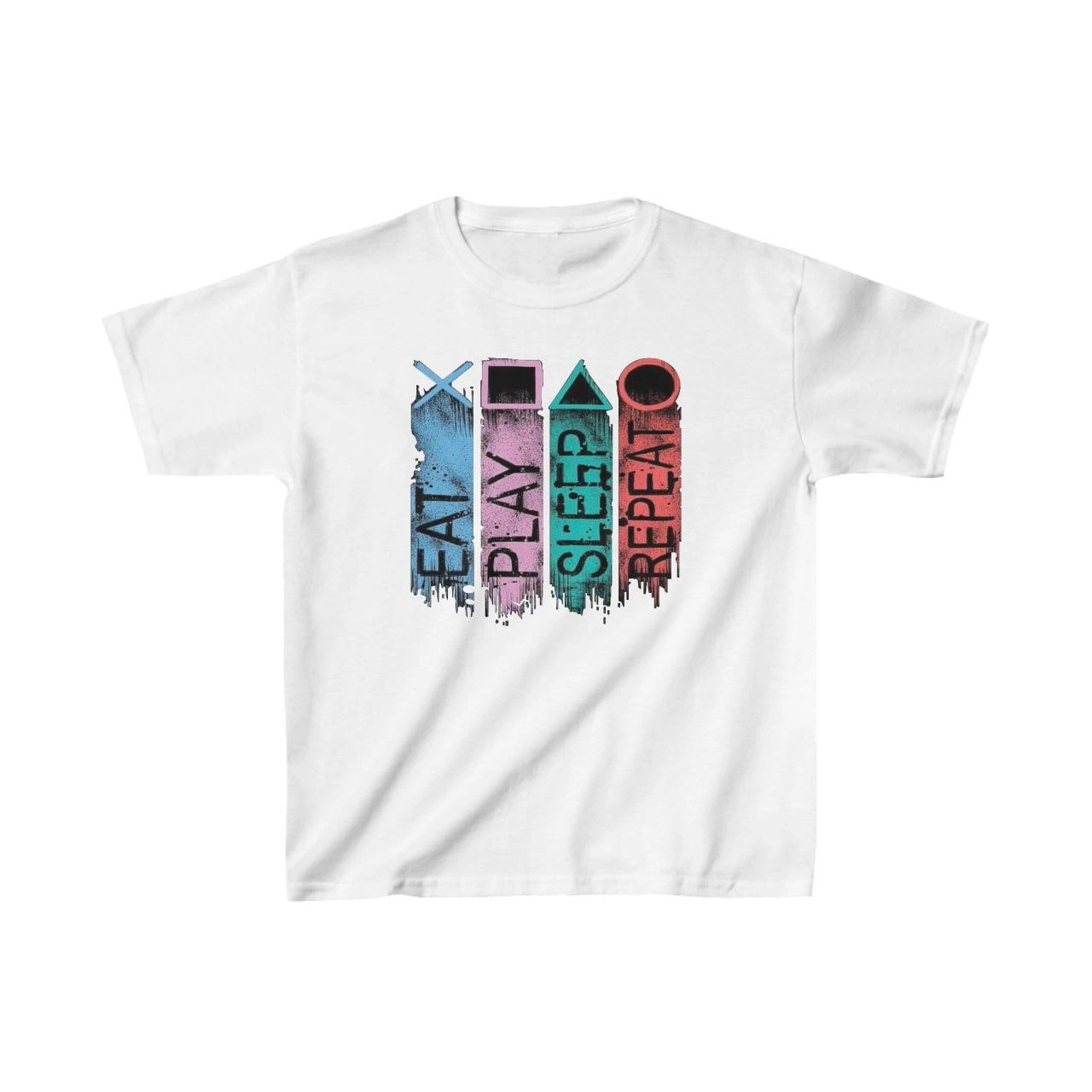 Unisex Çocuk Baskılı T-Shirt – Beyaz