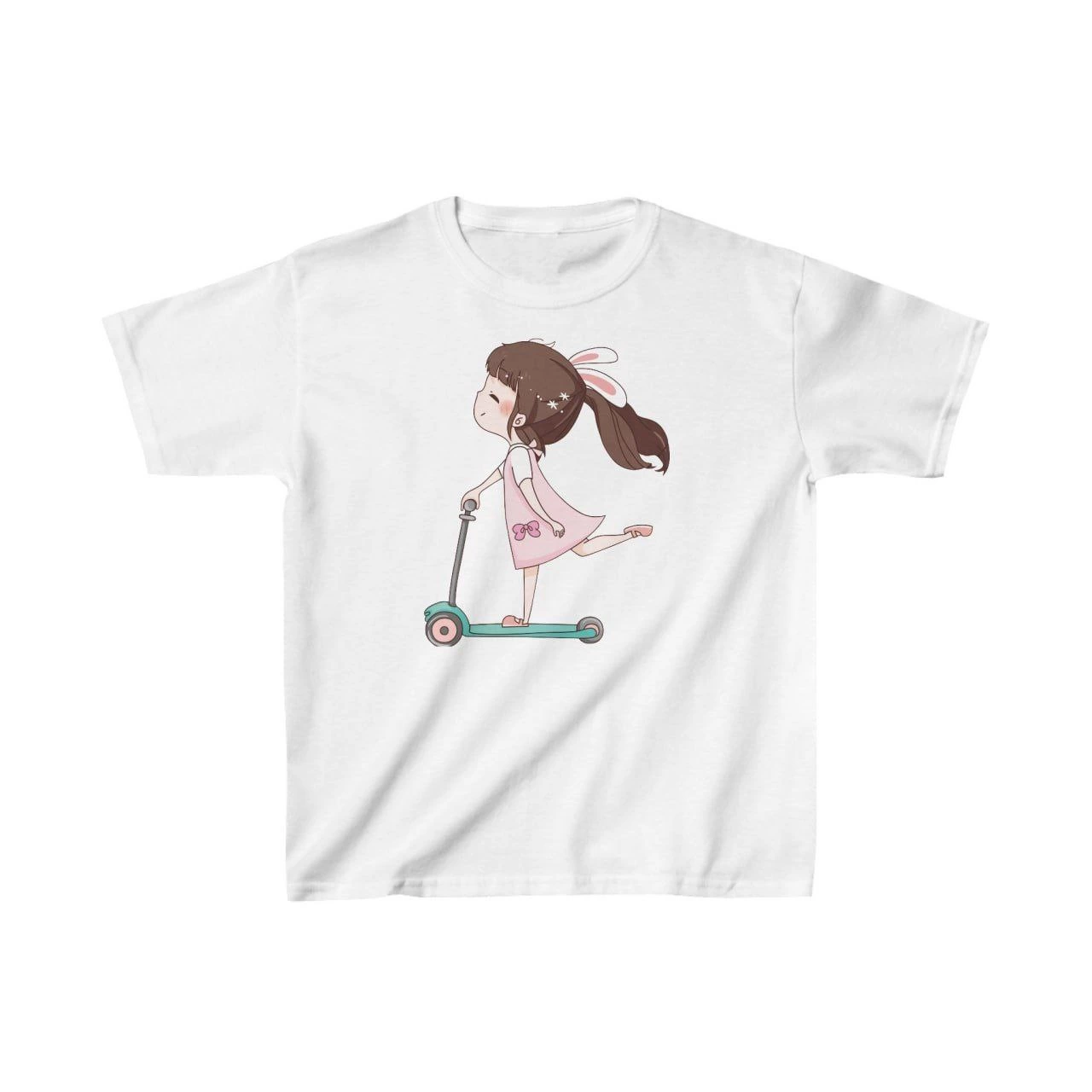 Unisex Çocuk Baskılı T-Shirt – Beyaz