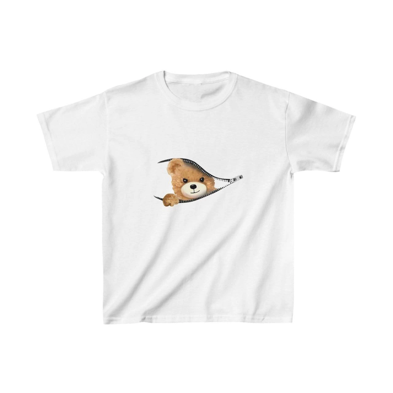 Unisex Çocuk Baskılı T-Shirt – Beyaz