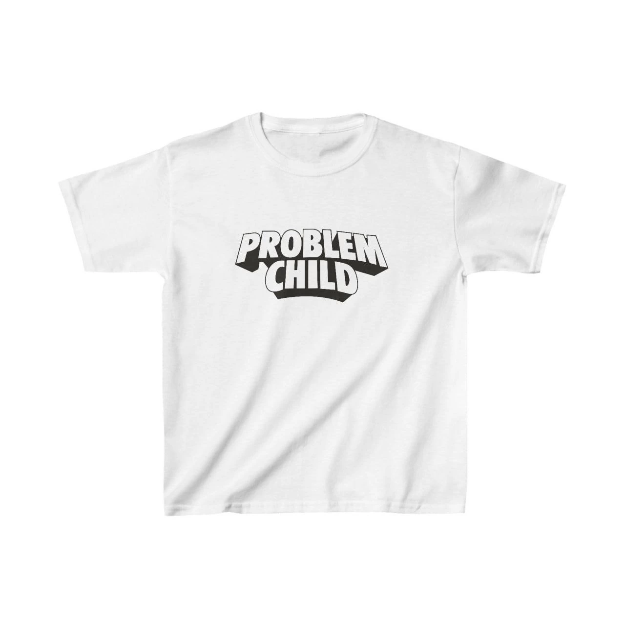 Unisex Çocuk Baskılı T-Shirt – Beyaz