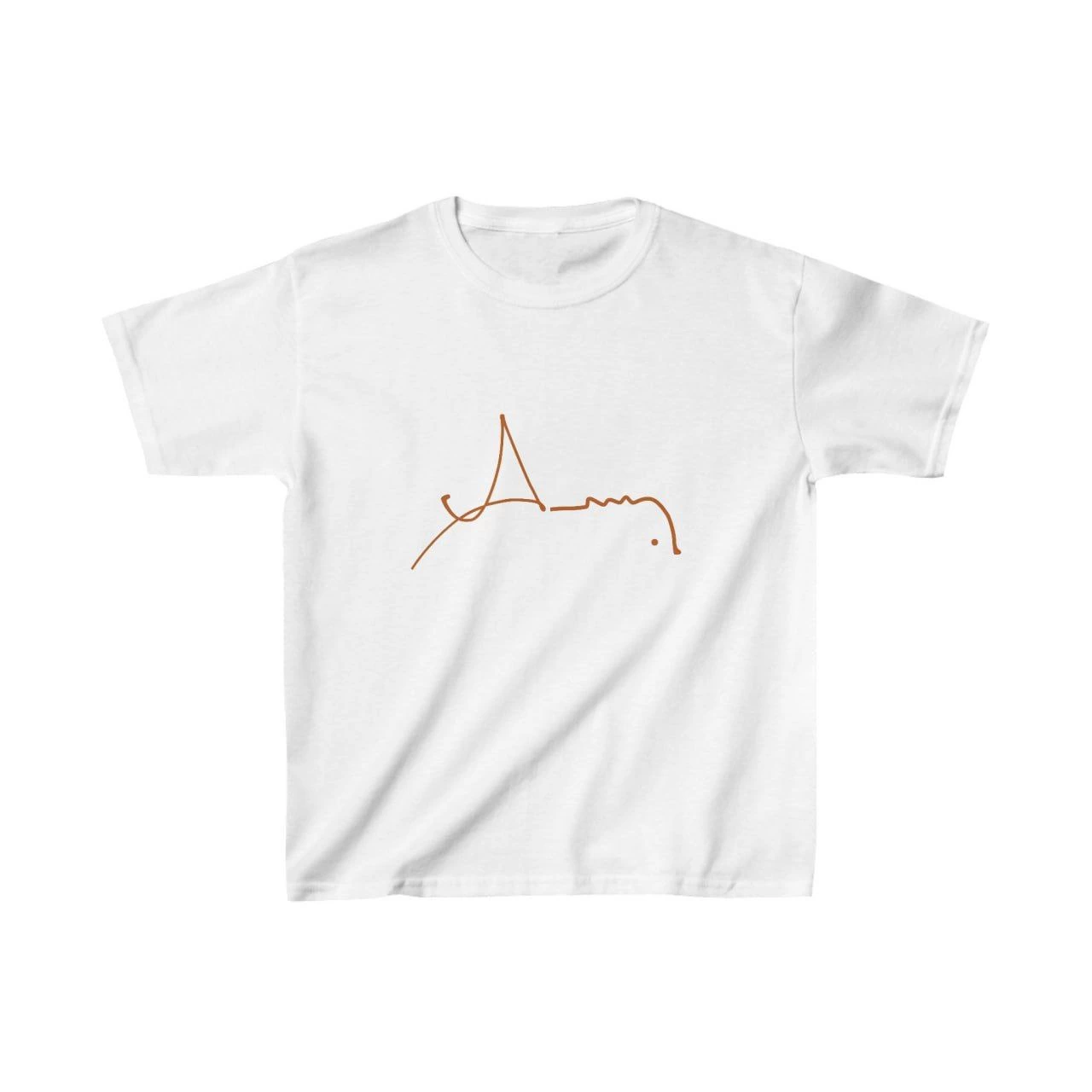 Unisex Çocuk Baskılı T-Shirt – Beyaz