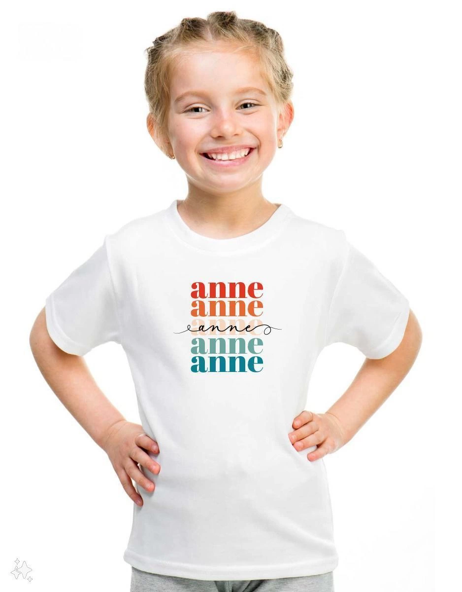 Unisex Çocuk Baskılı T-Shirt – Beyaz