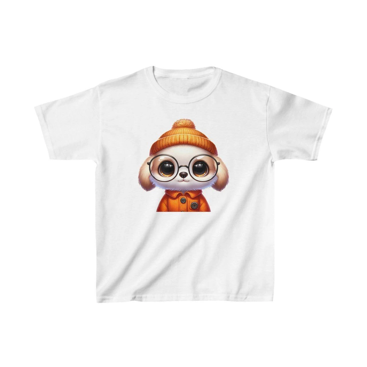 Unisex Çocuk Baskılı T-Shirt – Beyaz