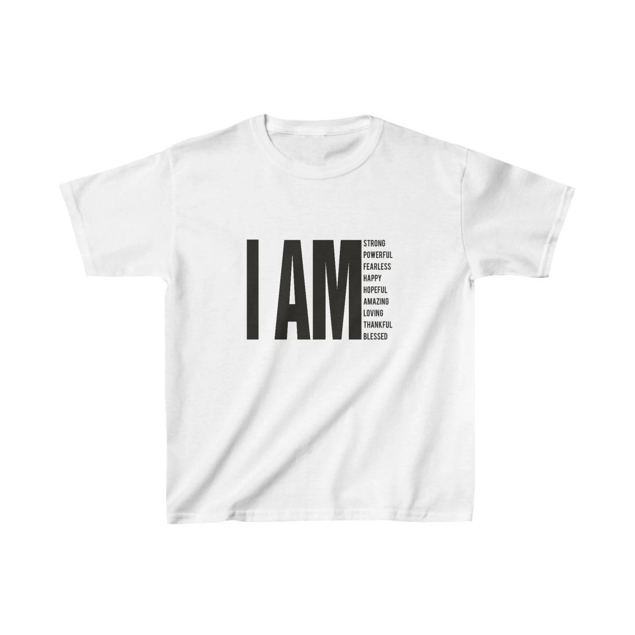 Unisex Çocuk Baskılı T-Shirt – Beyaz