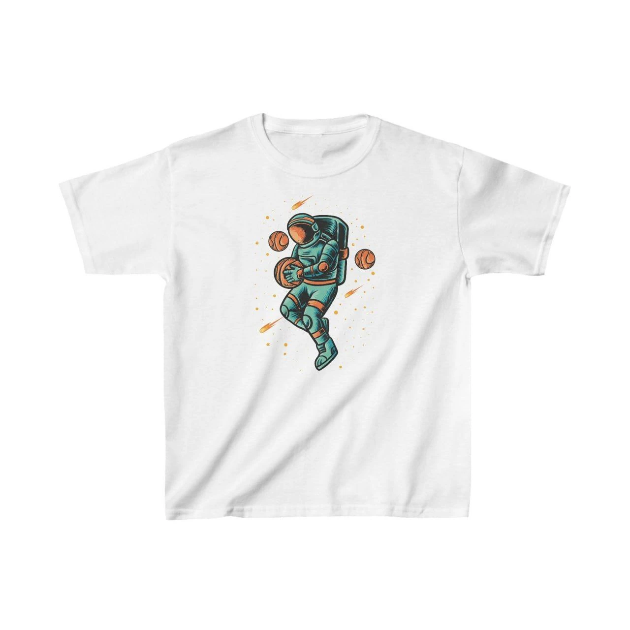 Unisex Çocuk Baskılı T-Shirt – Beyaz