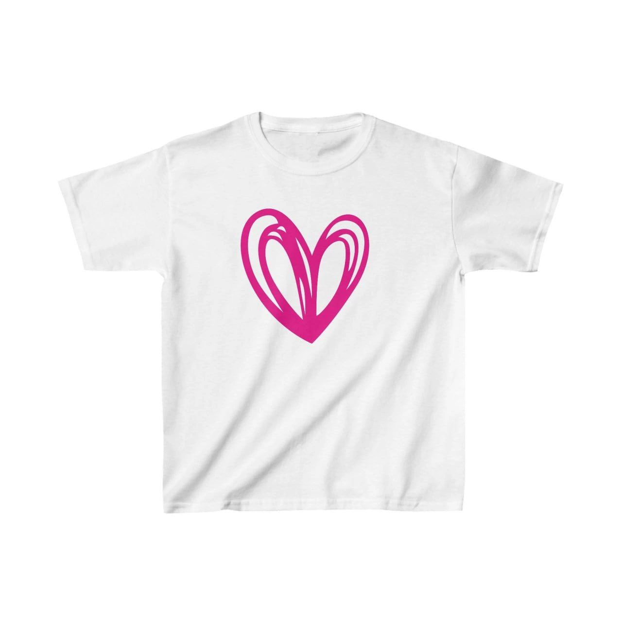 Unisex Çocuk Baskılı T-Shirt – Beyaz