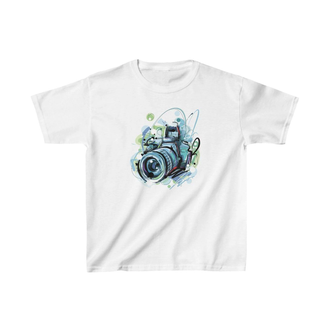 Unisex Çocuk Baskılı T-Shirt – Beyaz