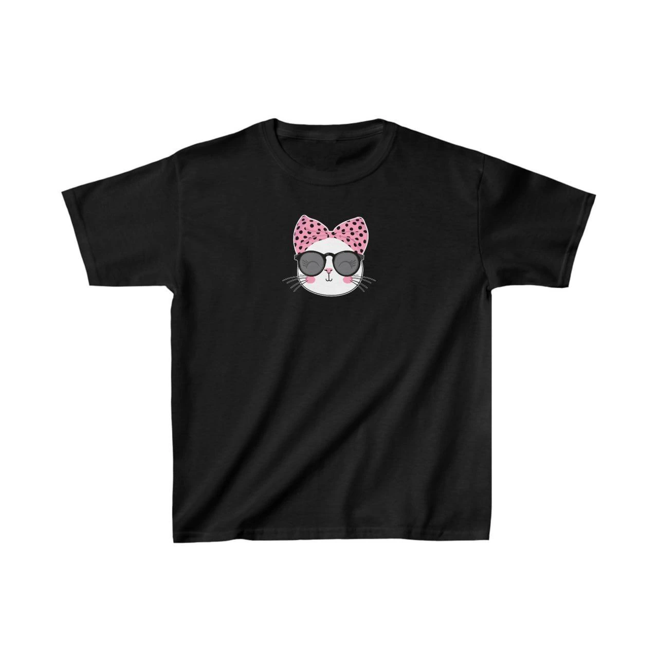 Unisex Çocuk Baskılı T-Shirt – Siyah