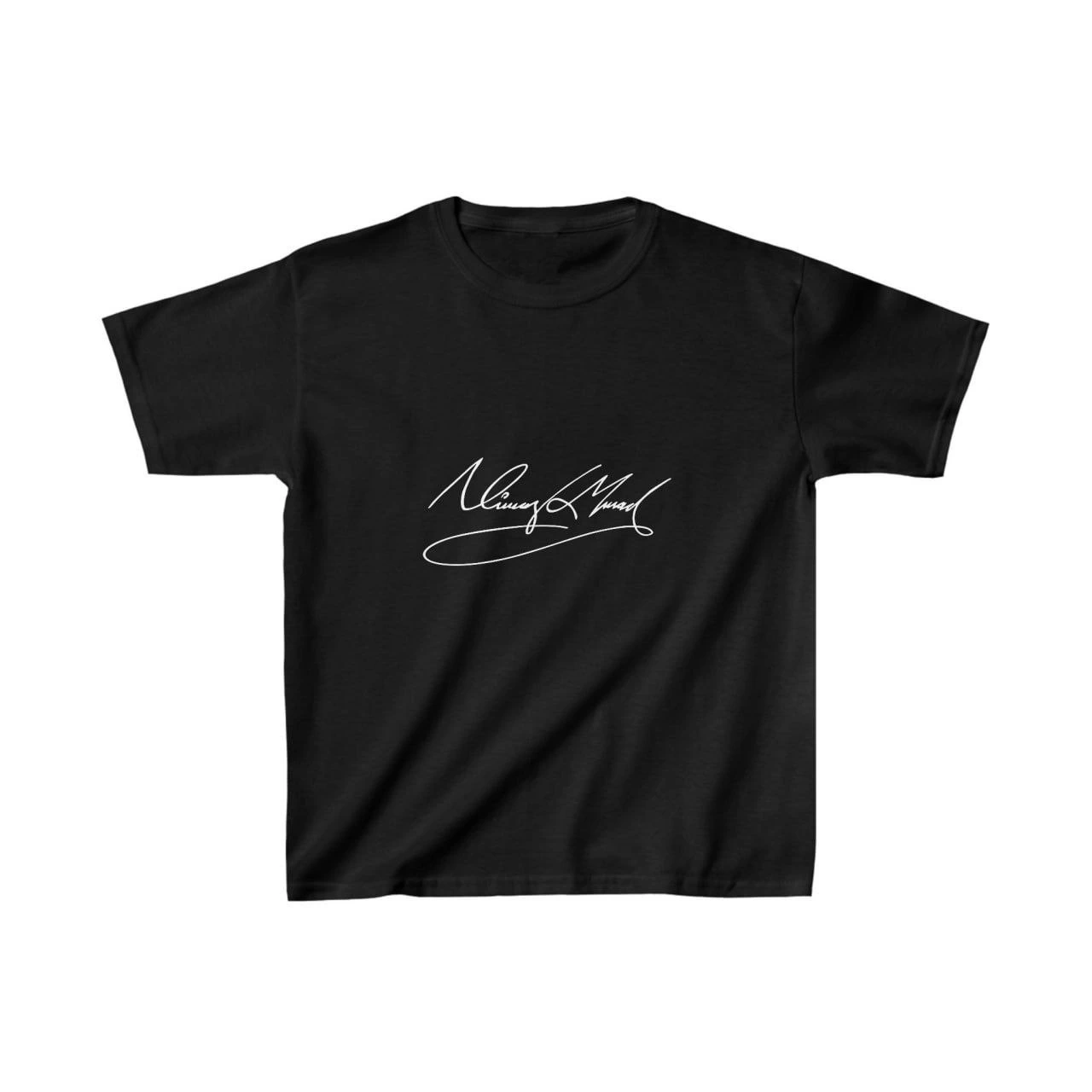 Unisex Çocuk Baskılı T-Shirt – Siyah