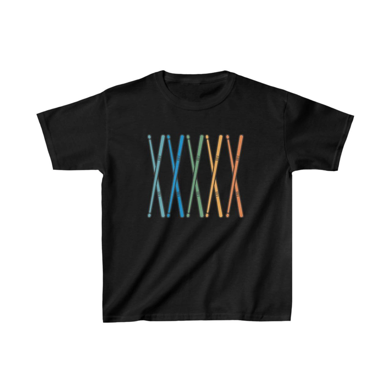 Unisex Çocuk Baskılı T-Shirt – Siyah