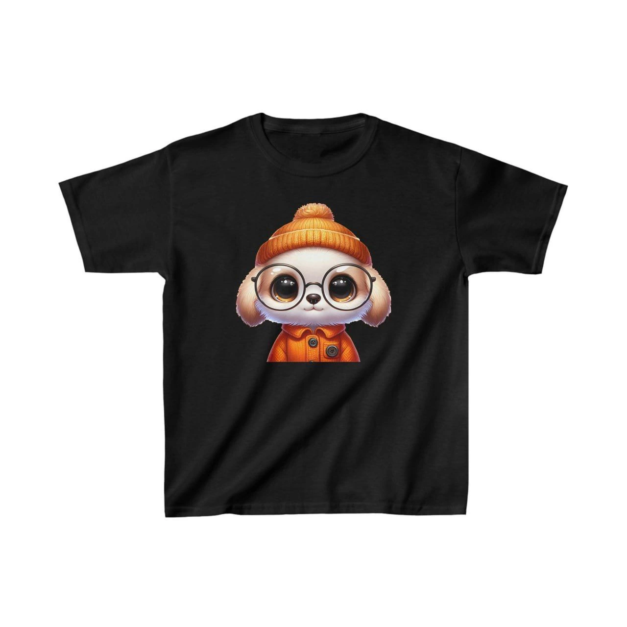 Unisex Çocuk Baskılı T-Shirt – Siyah