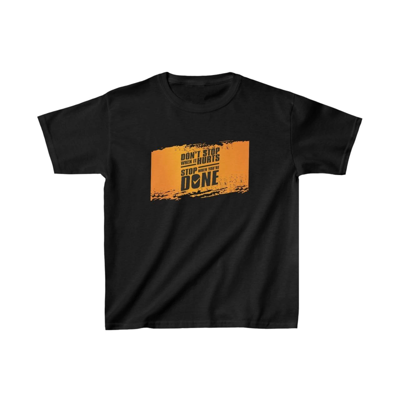 Unisex Çocuk Baskılı T-Shirt – Siyah