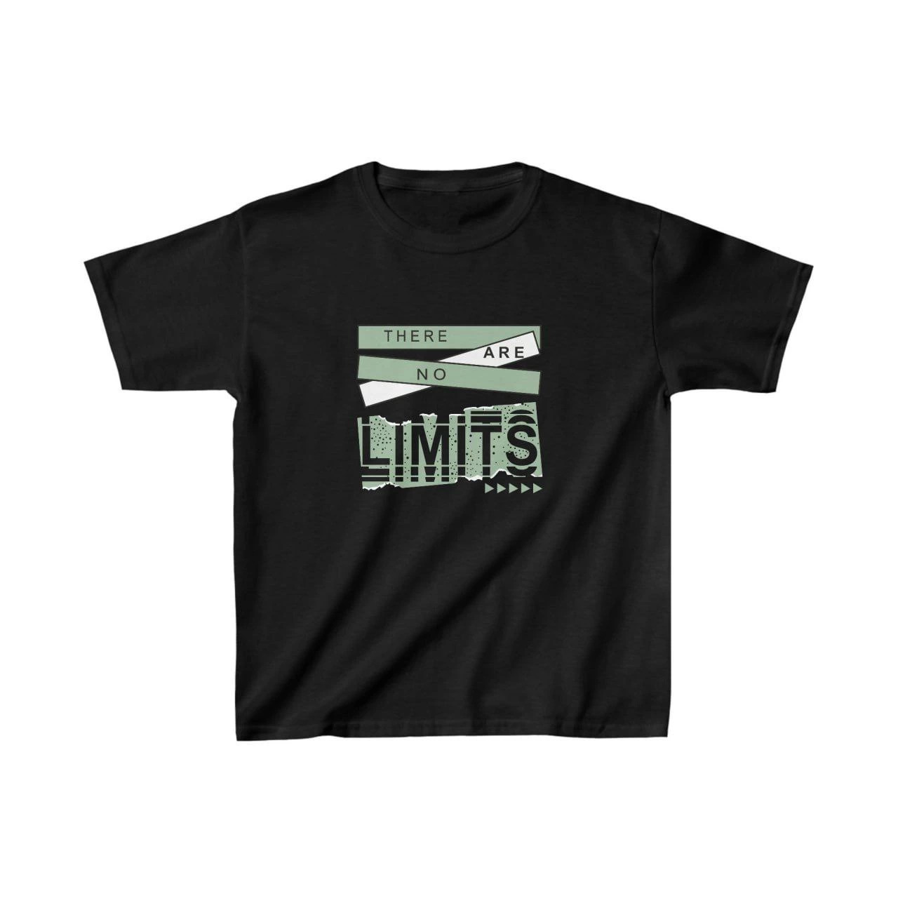 Unisex Çocuk Baskılı T-Shirt – Siyah