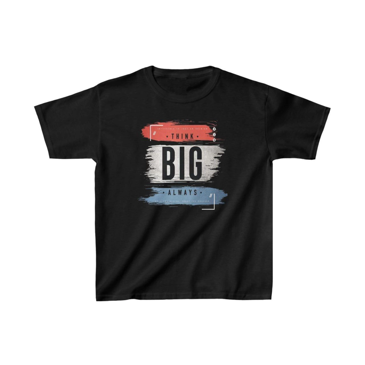 Unisex Çocuk Baskılı T-Shirt – Siyah