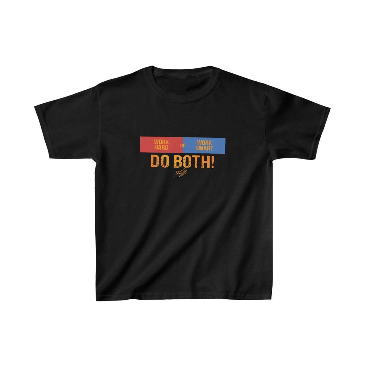 Unisex Çocuk Baskılı T-Shirt – Siyah