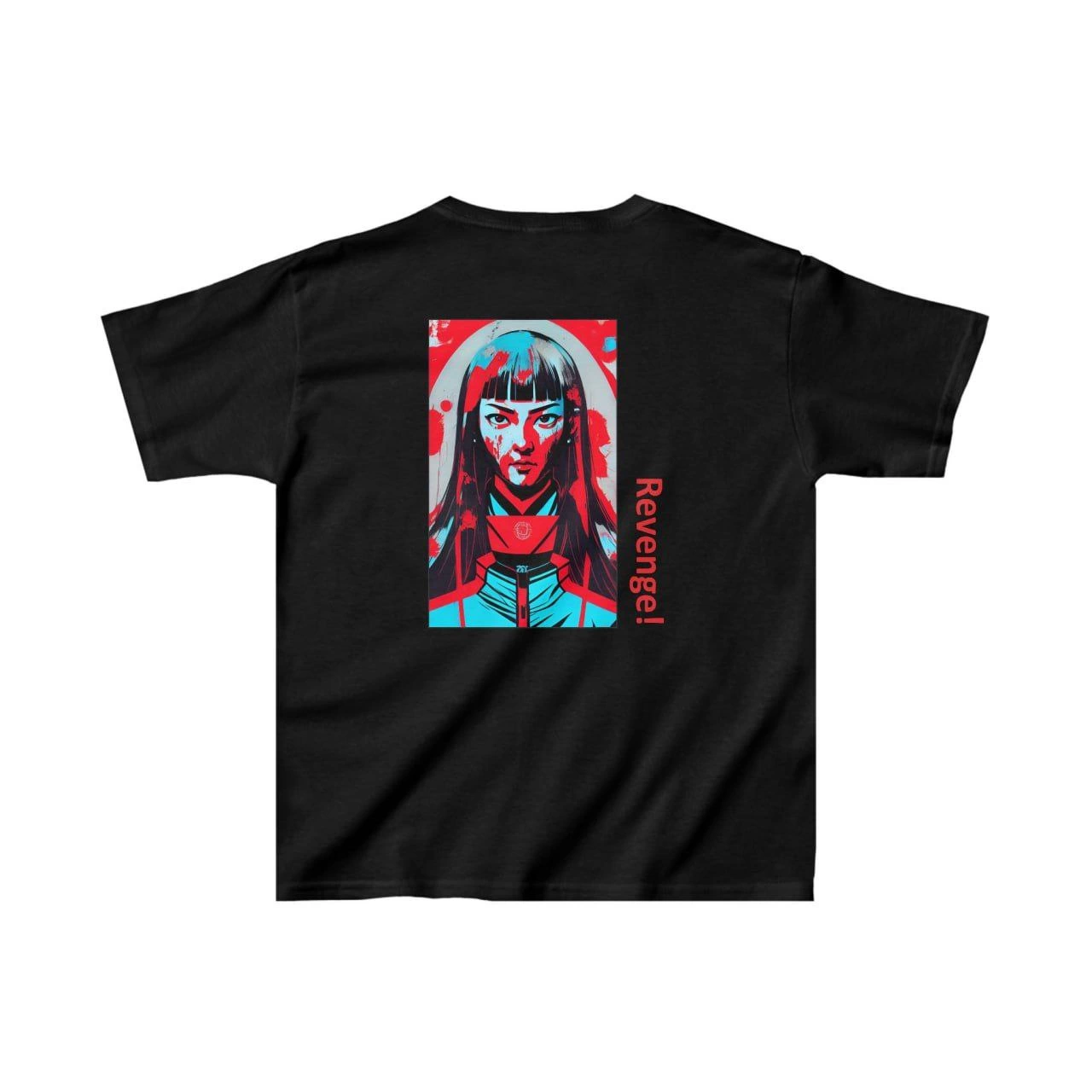 Unisex Çocuk Baskılı T-Shirt – Siyah