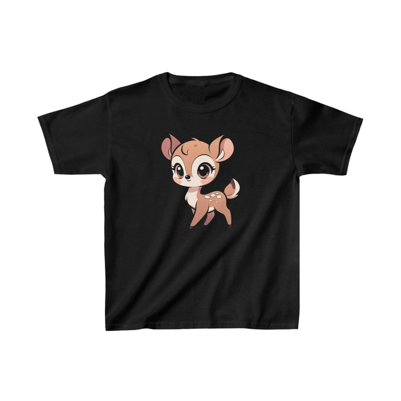 Unisex Çocuk Baskılı T-Shirt – Siyah