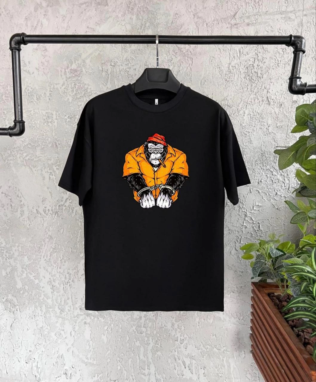 Unisex Çocuk Baskılı T-Shirt – Siyah