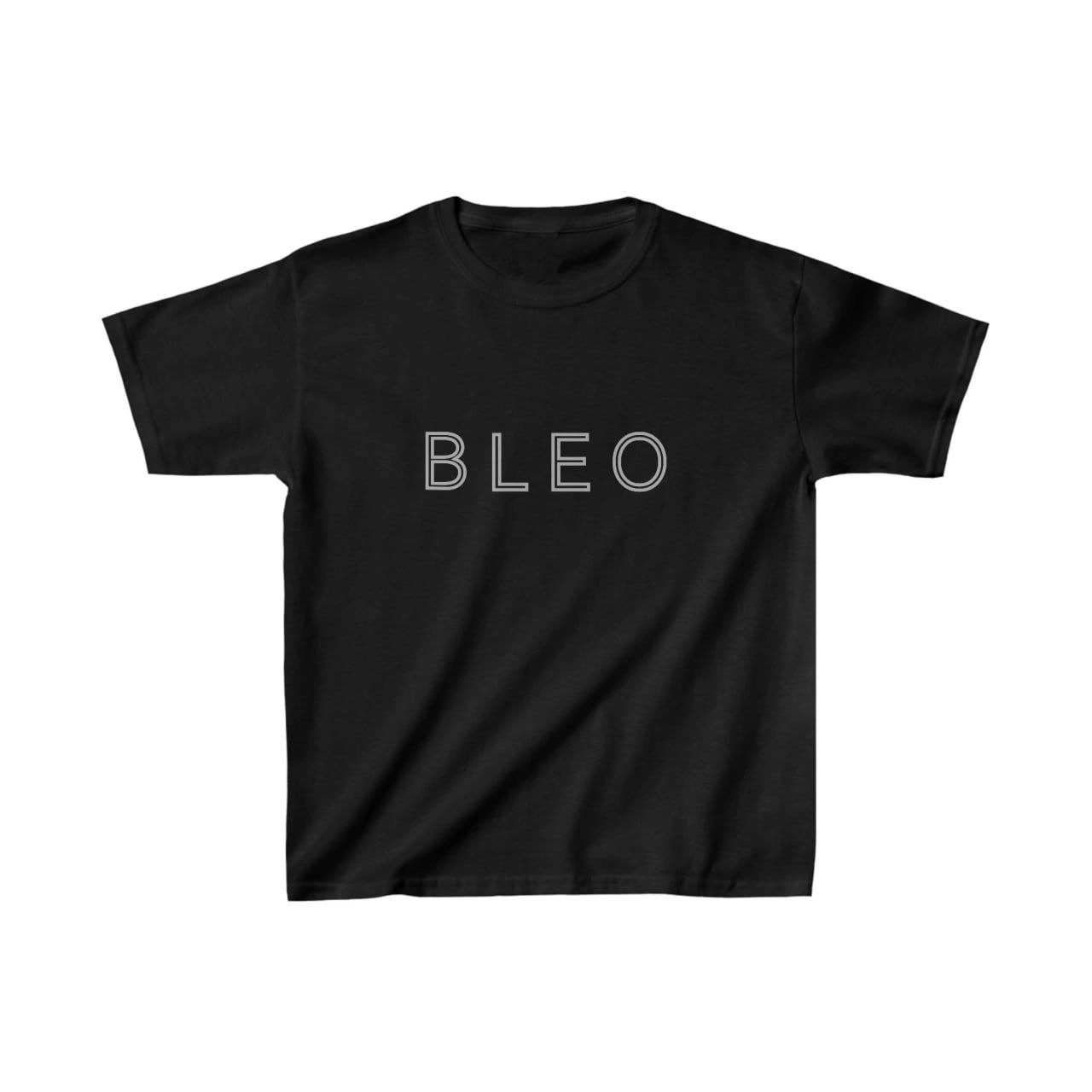 Unisex Çocuk Baskılı T-Shirt – Siyah