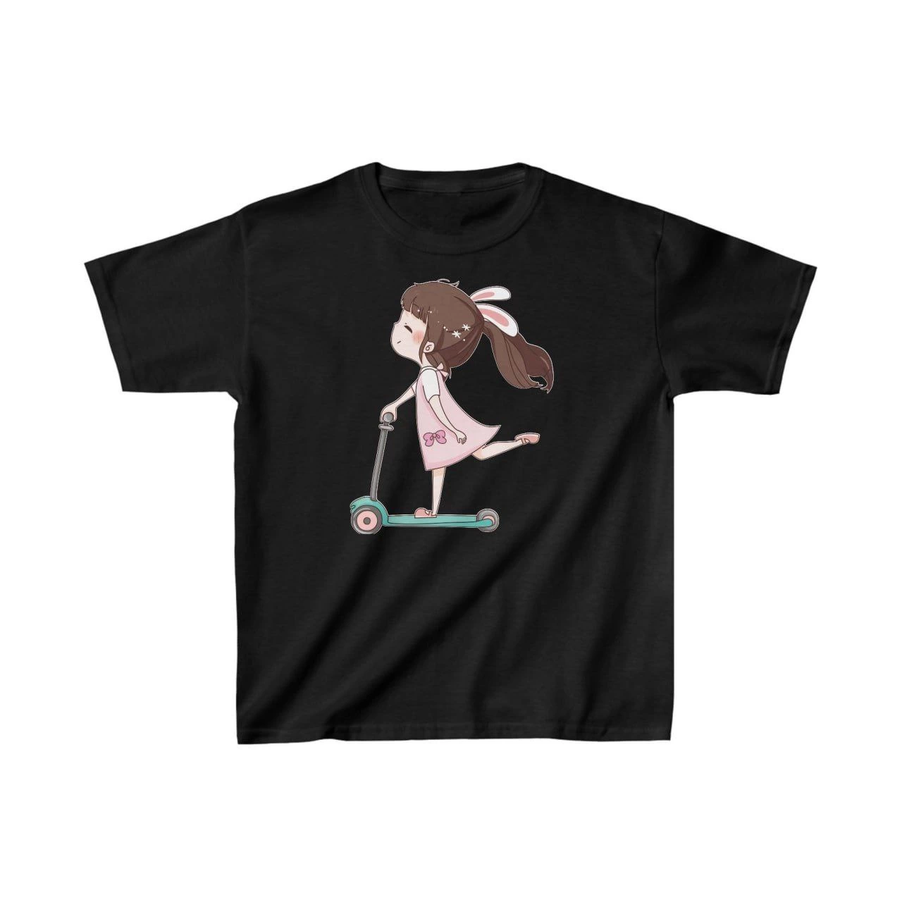 Unisex Çocuk Baskılı T-Shirt – Siyah