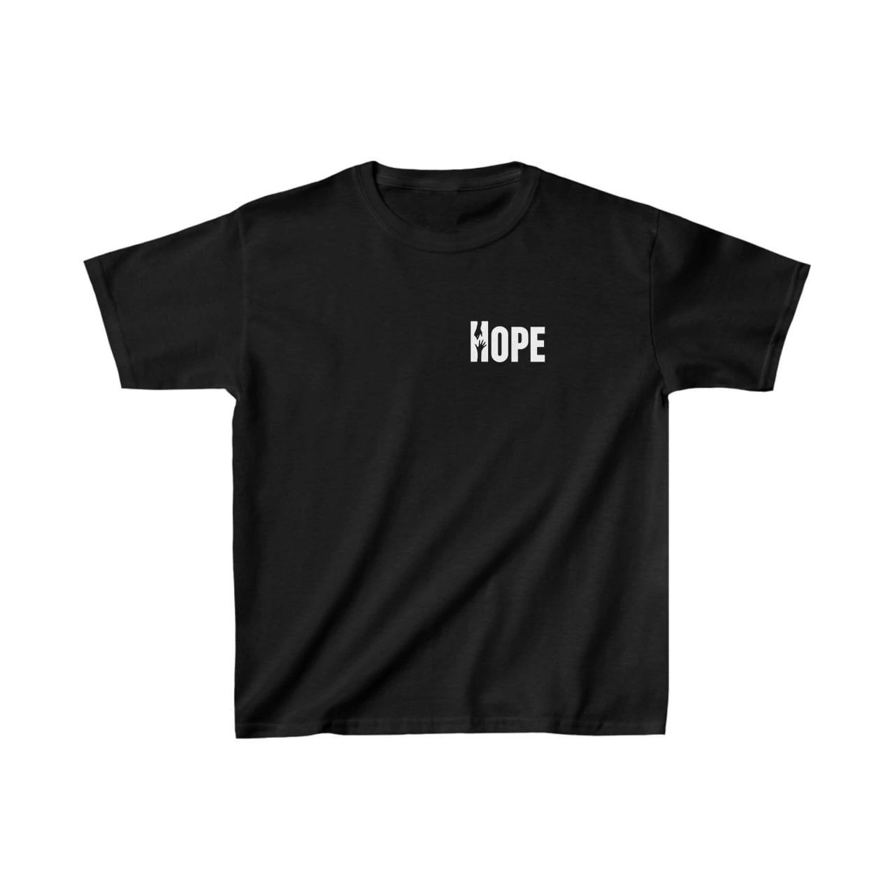 Unisex Çocuk Baskılı T-Shirt – Siyah