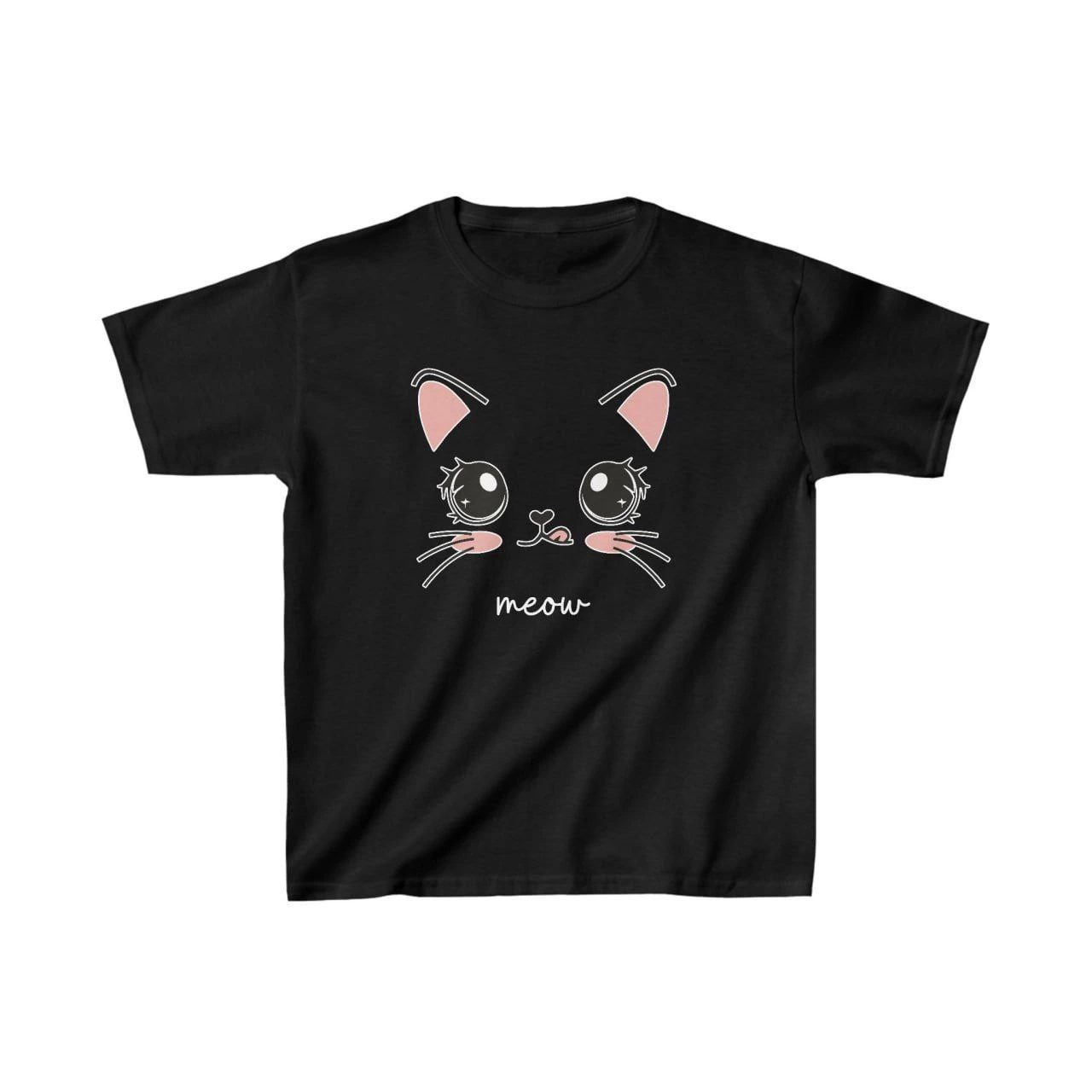 Unisex Çocuk Baskılı T-Shirt – Siyah