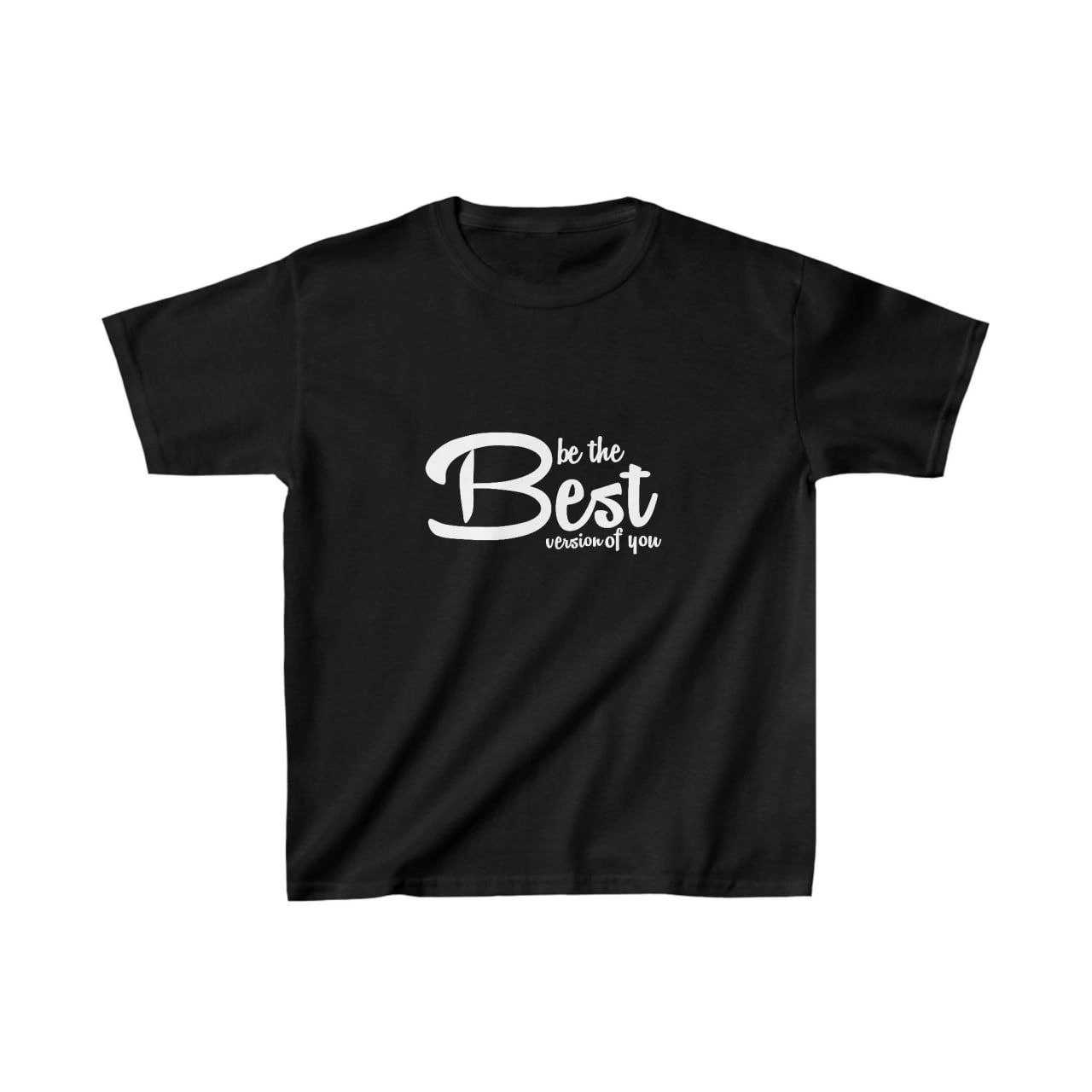 Unisex Çocuk Baskılı T-Shirt – Siyah