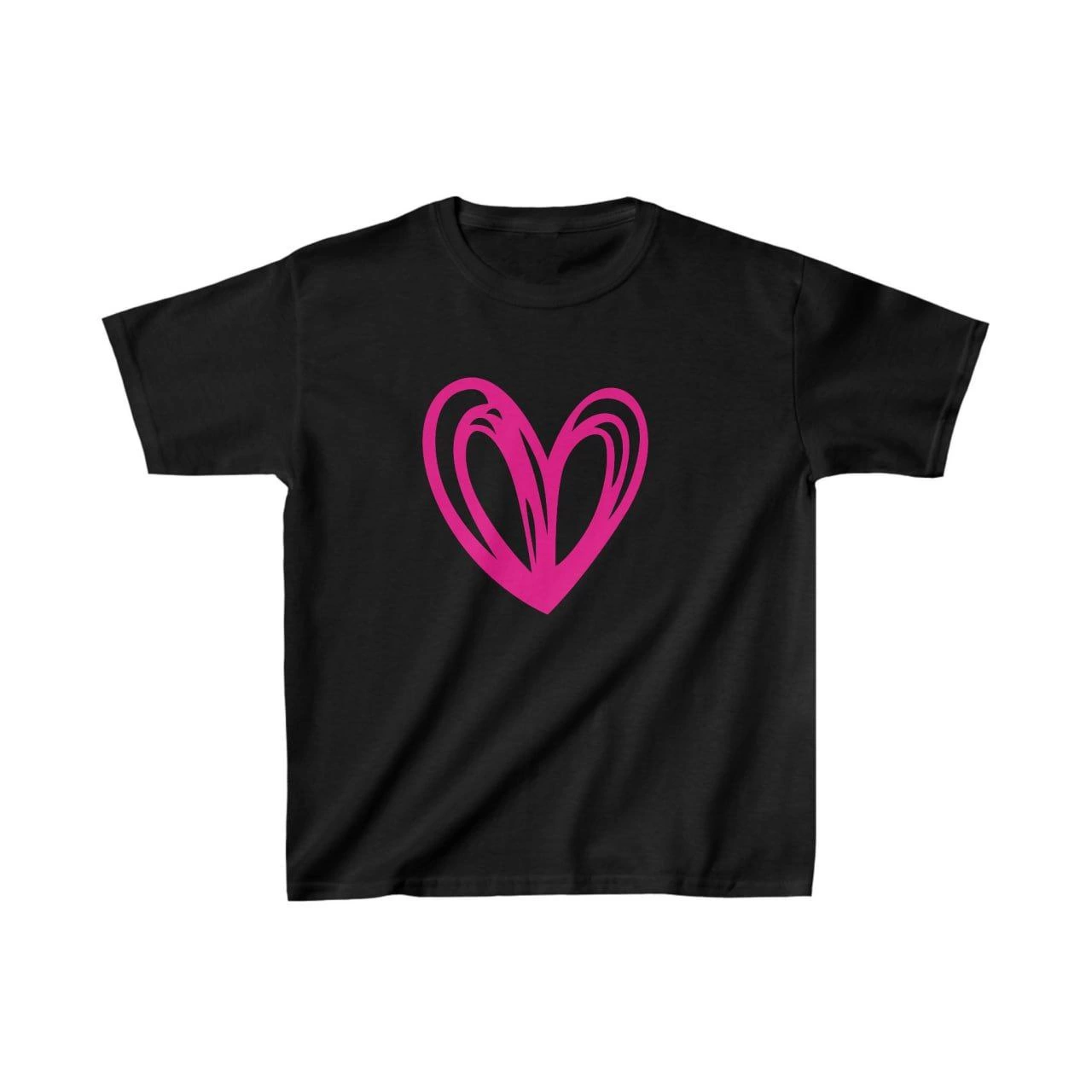 Unisex Çocuk Baskılı T-Shirt – Siyah
