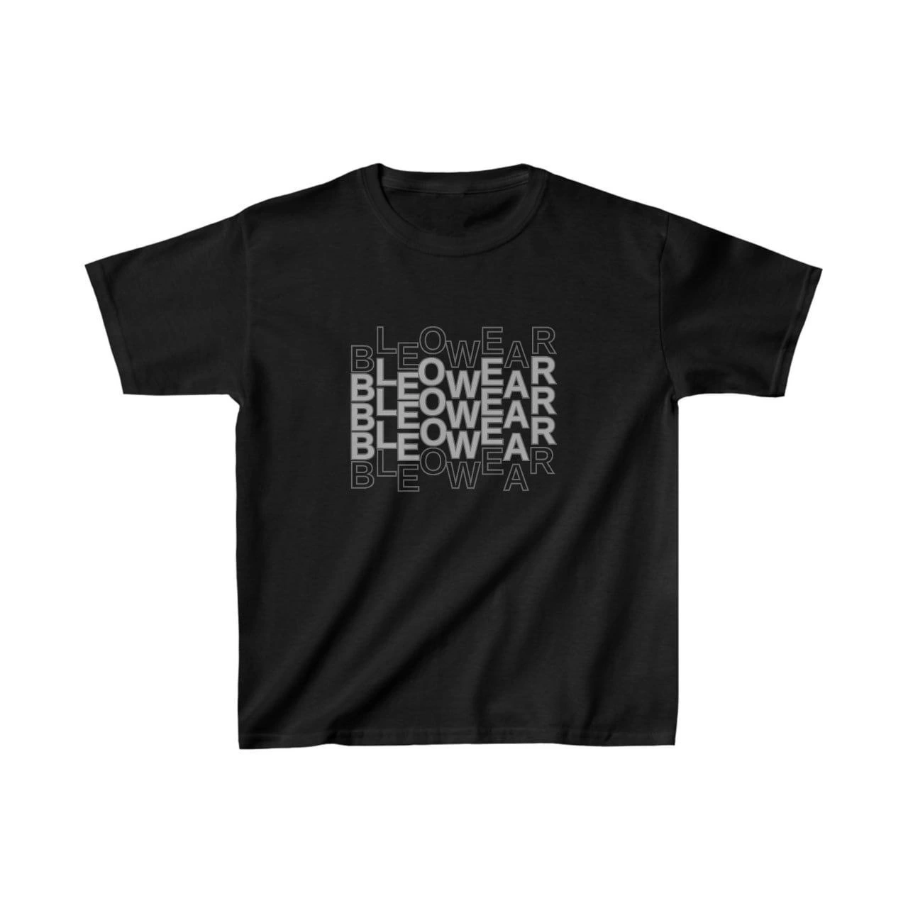 Unisex Çocuk Baskılı T-Shirt – Siyah