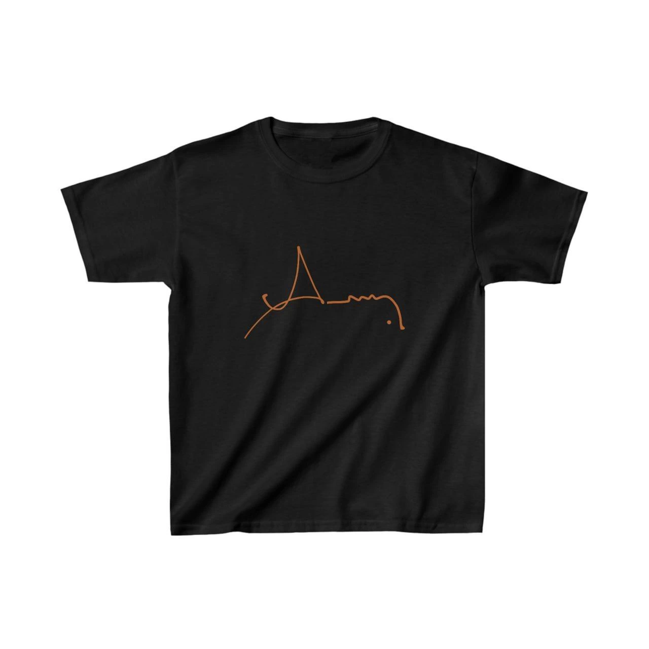 Unisex Çocuk Baskılı T-Shirt – Siyah