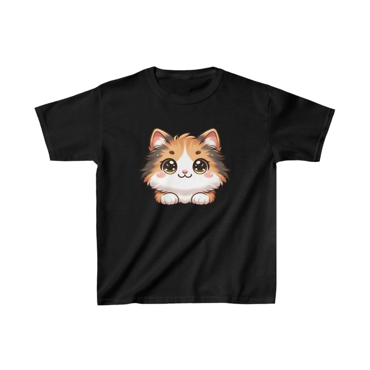 Unisex Çocuk Baskılı T-Shirt – Siyah