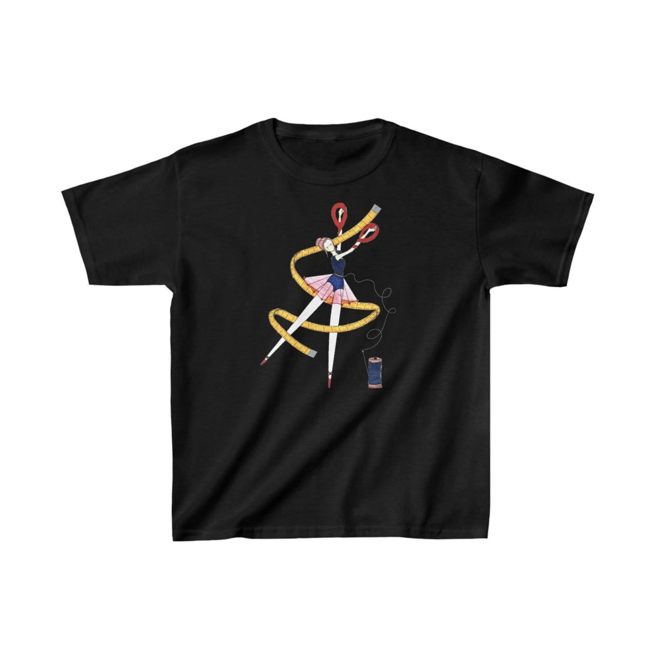 Unisex Çocuk Baskılı T-Shirt – Siyah